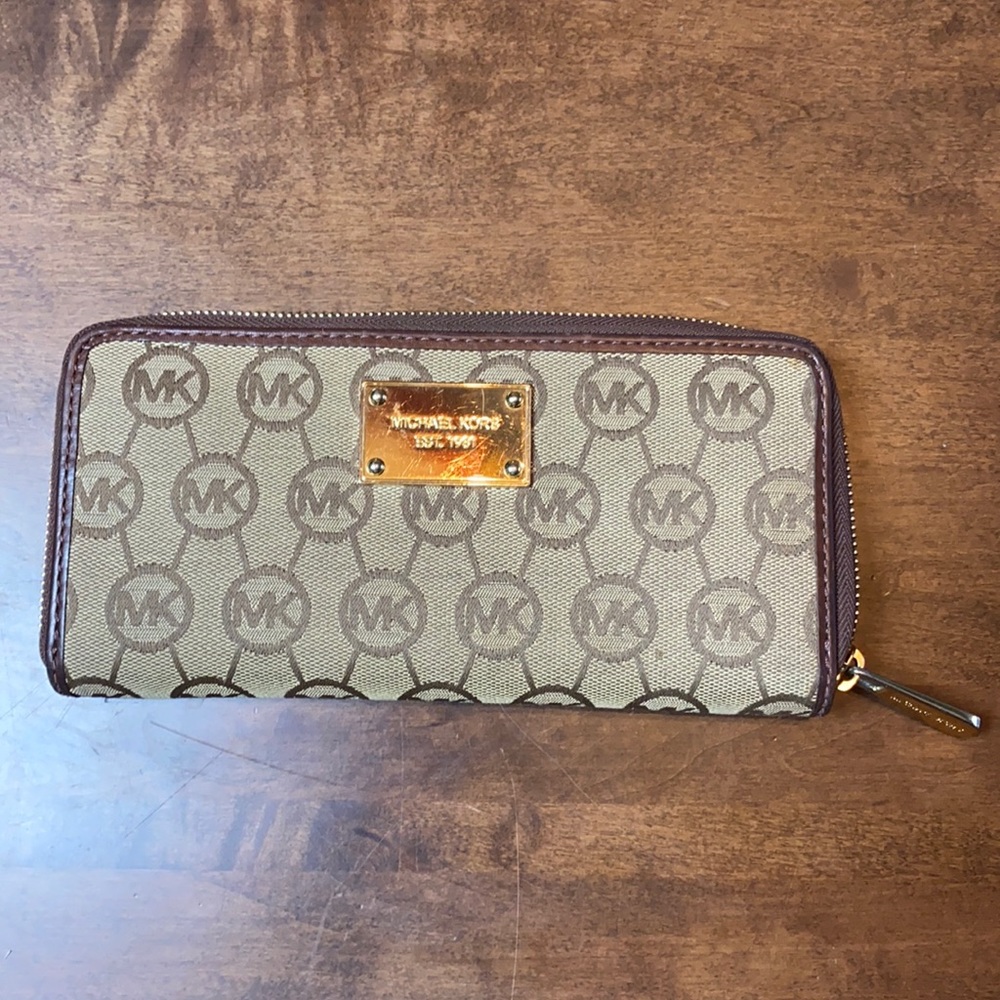 Michael Kora Logo Brown Wallet